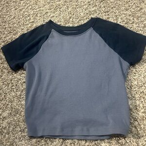 Cute blue cropped Tee from Hollister